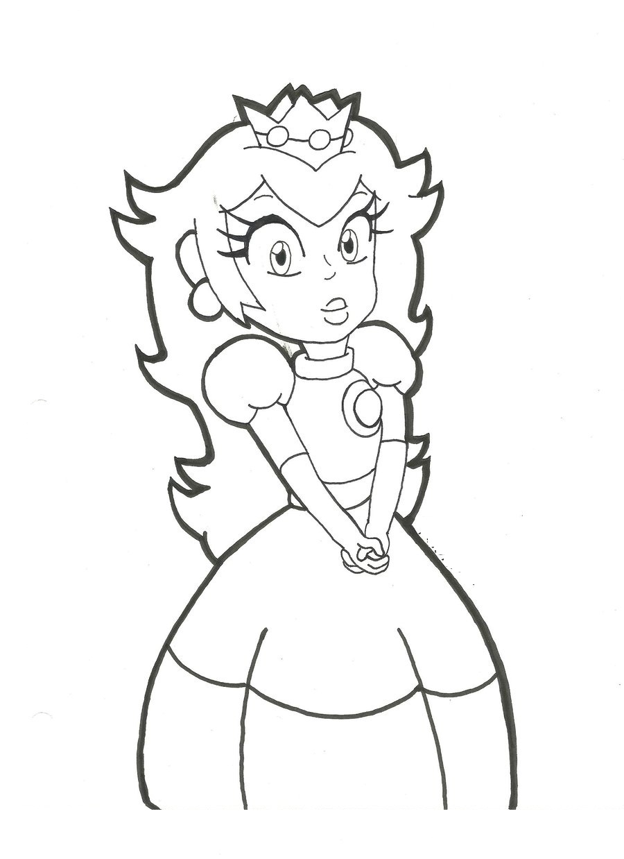 coloring page of princess peach Princess peach coloring pages. free printable princess peach coloring