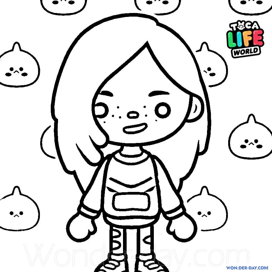 Download or print this amazing coloring page: Toca Boca Life coloring