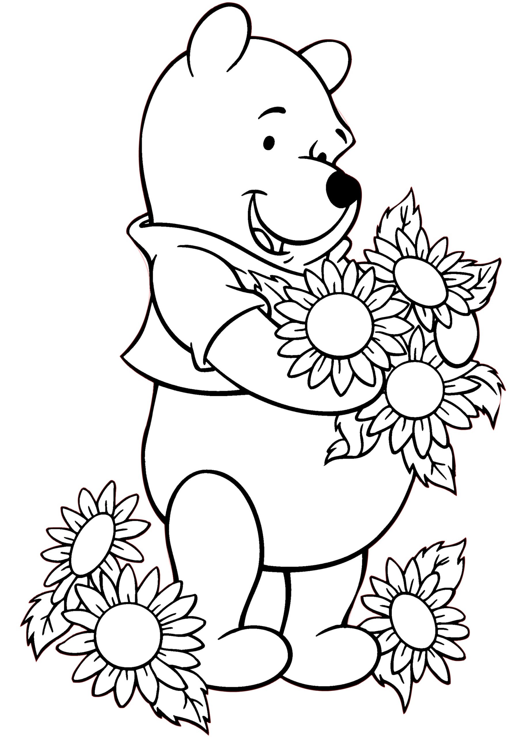Walt Disney Printable Winnie the Pooh Coloring Pages Easy to Color