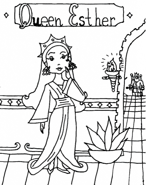 Queen Esther Coloring Page & Coloring Book