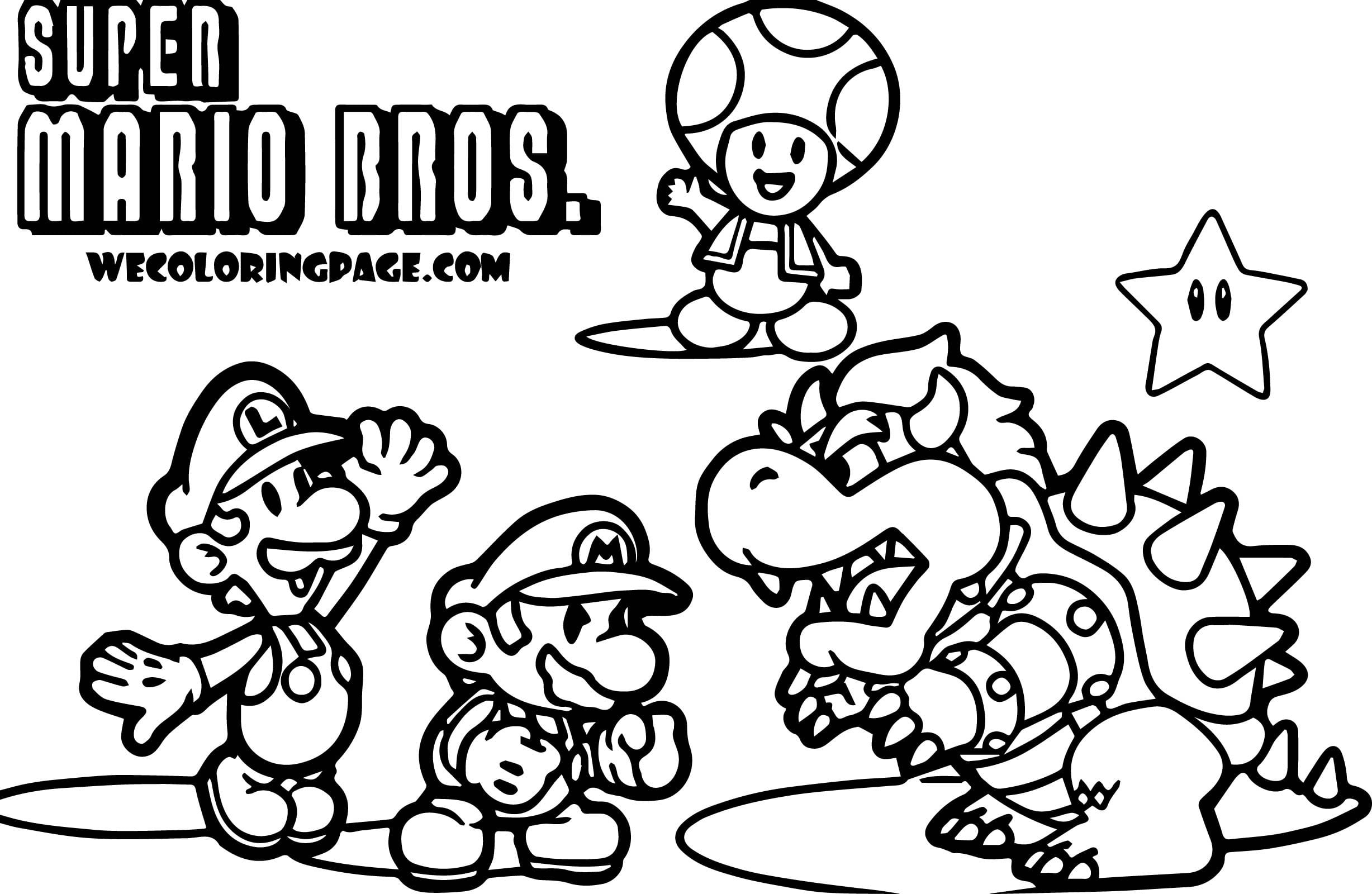 Super Mario Brothers Coloring Pages - NEO Coloring