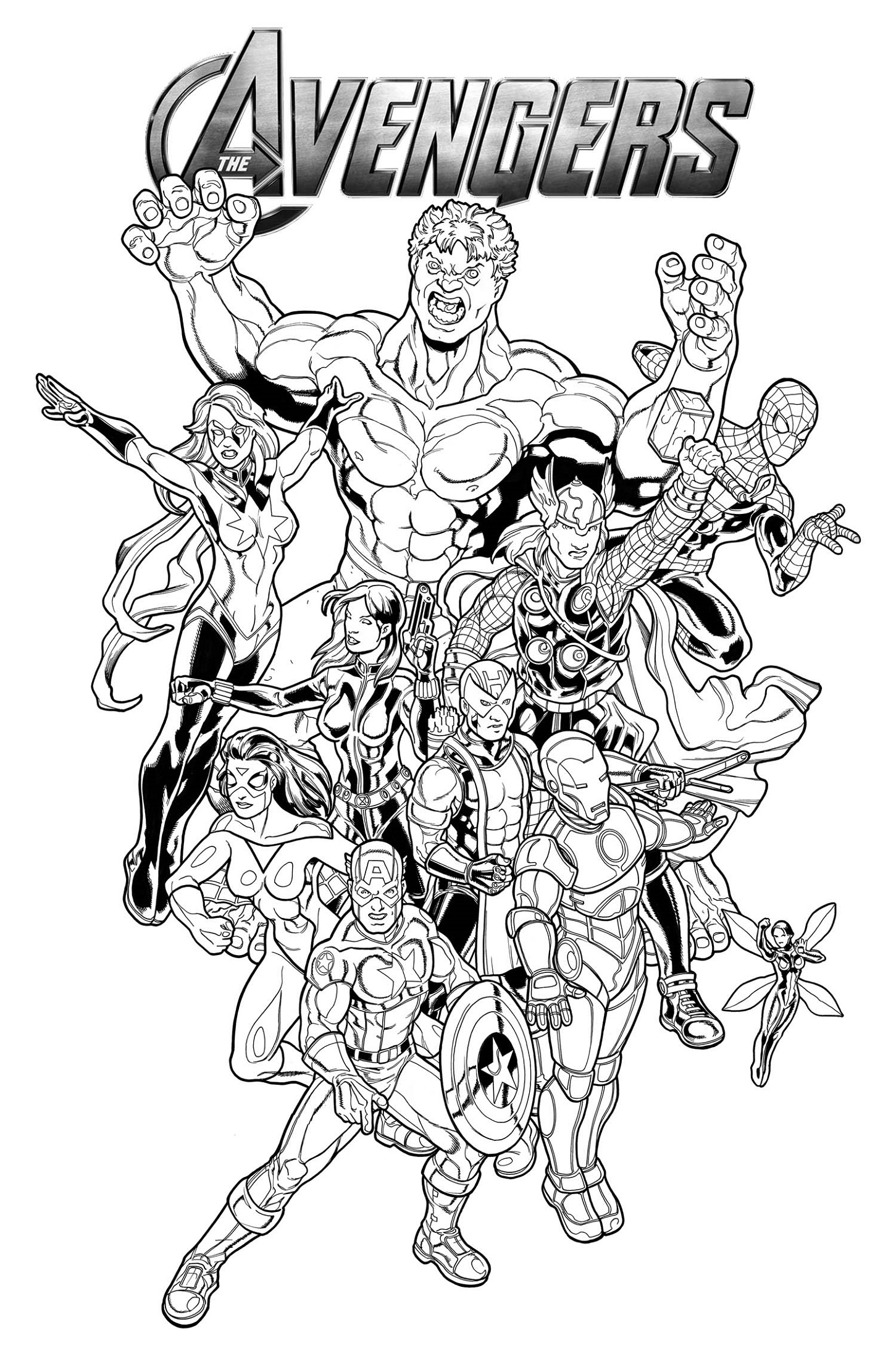 Avengers Coloring Pages from Marvel | K5 Worksheets