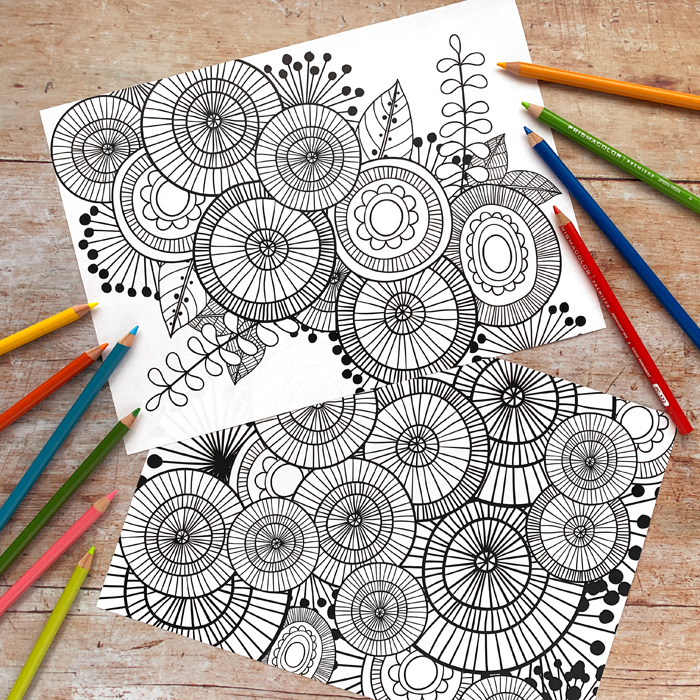 Zentangle Colouring Pages - Kate Hadfield Designs