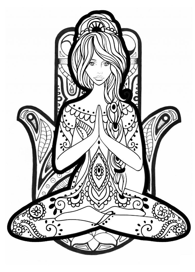 yoga coloring book pages – Coloring Kids | Mandala coloring pages, Yoga