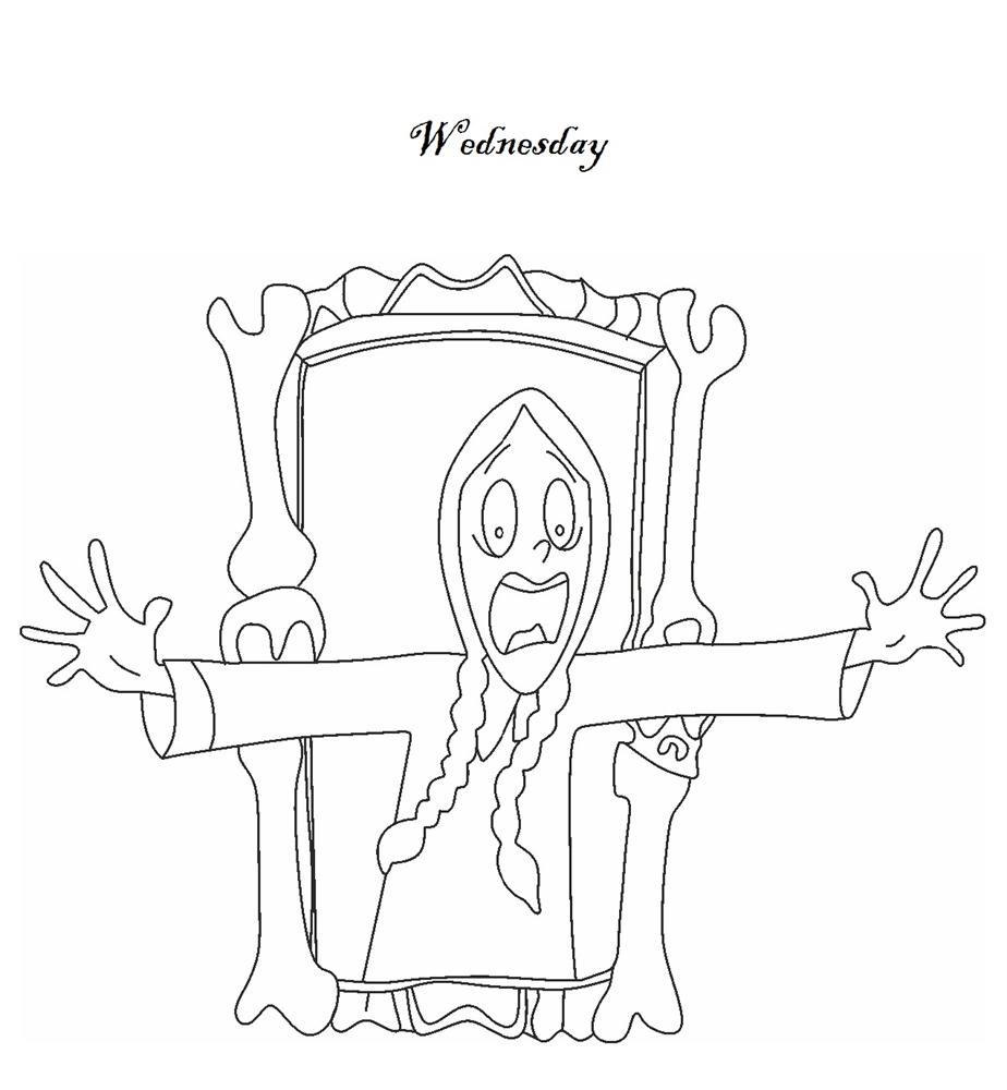 Wednesday Addams Coloring Sheet Coloring Pages