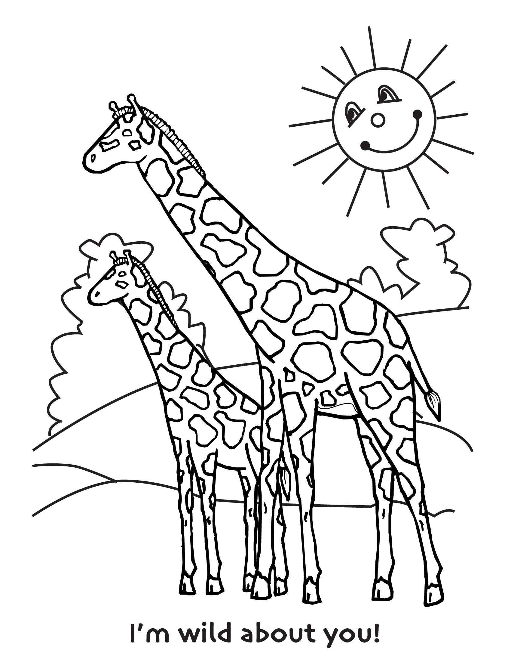 giraffa Colouring Pages (page 2)
