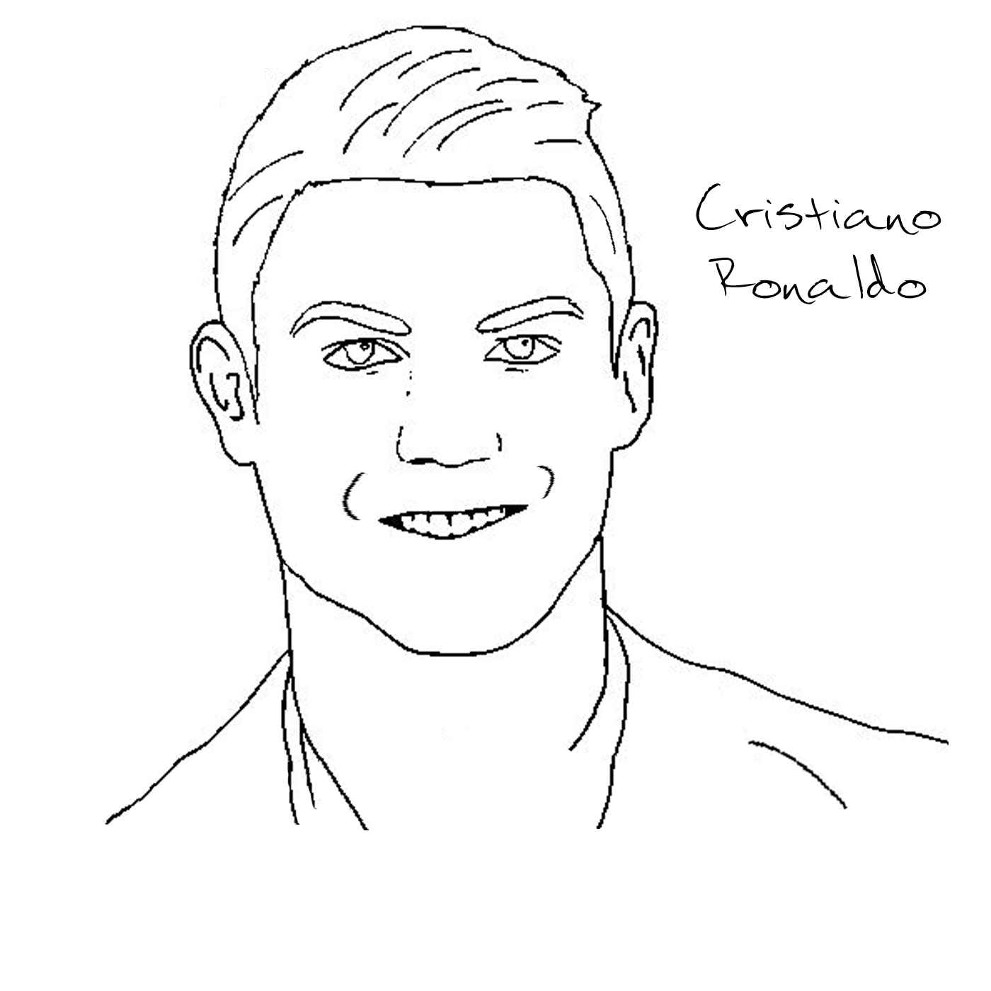 Cristiano Ronaldo Coloring Page | Cristiano Ronaldo Drawing/Coloring