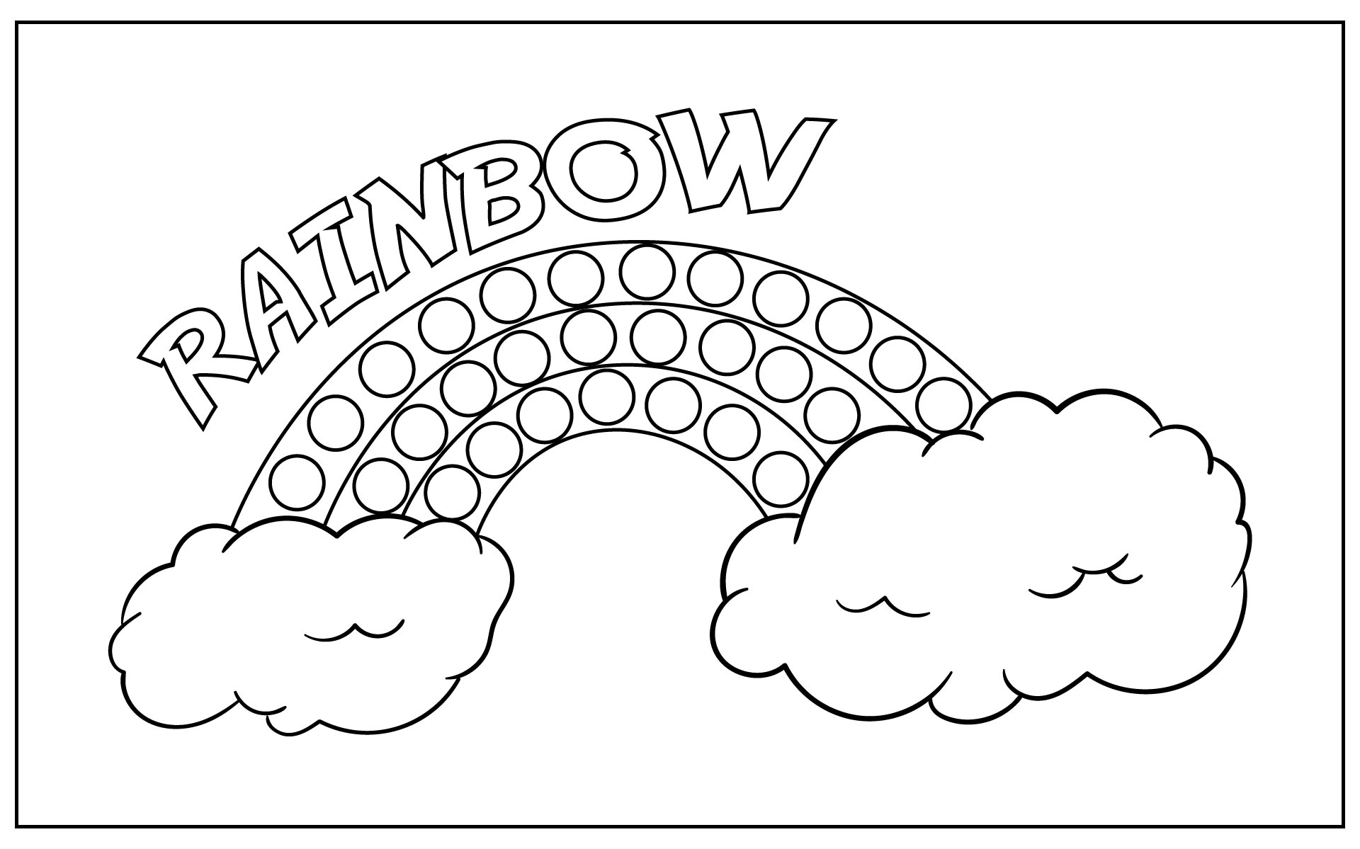 6 Best Images of Dot Rainbow Printable Coloring Pages - Rainbow Dot