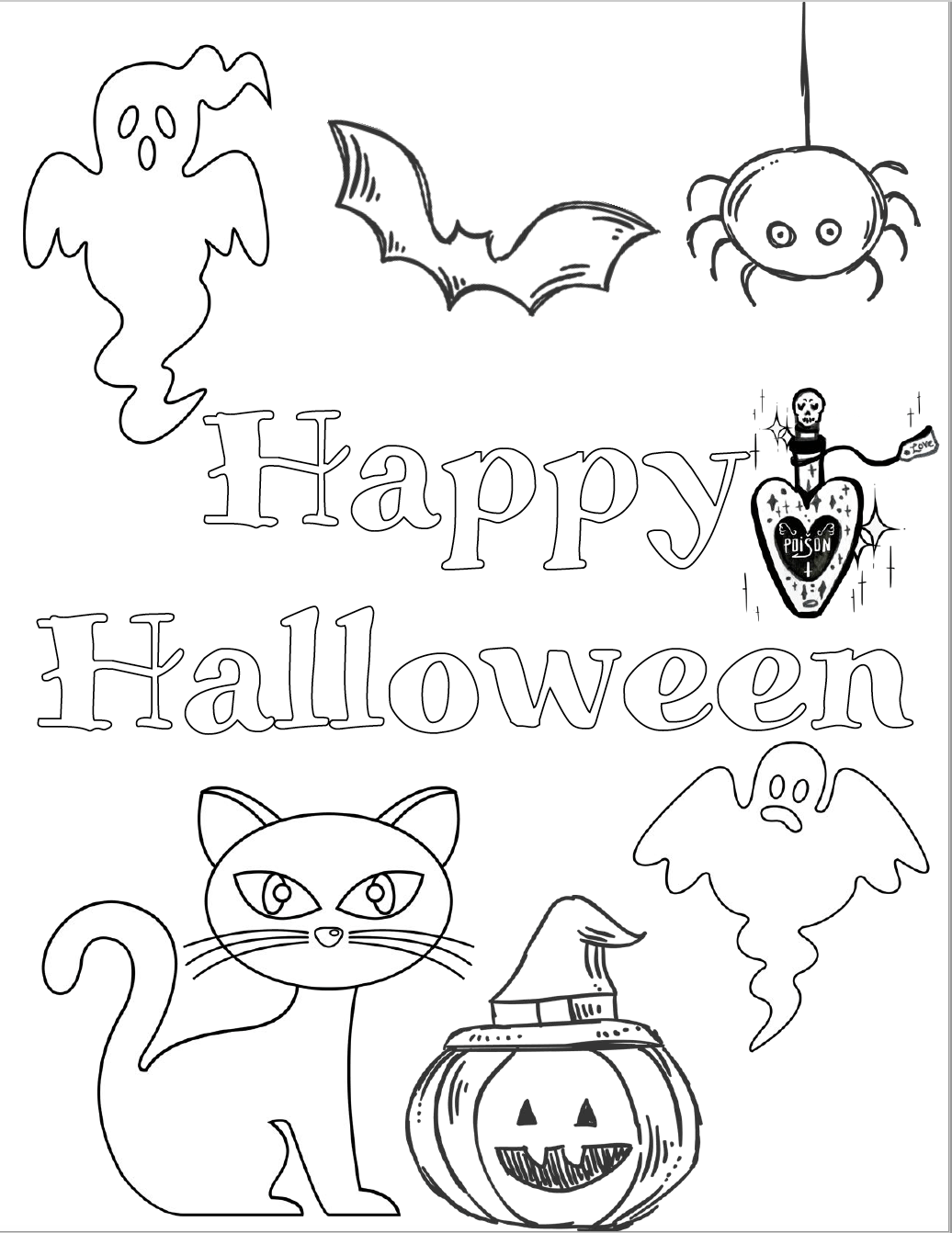 Free Colouring Halloween - Free Coloring Page