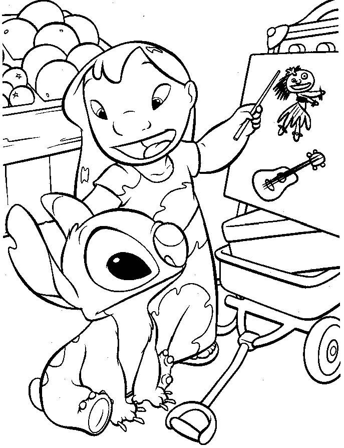 Disney Coloring Pages To Print: Lilo & Stitch Coloring Pages