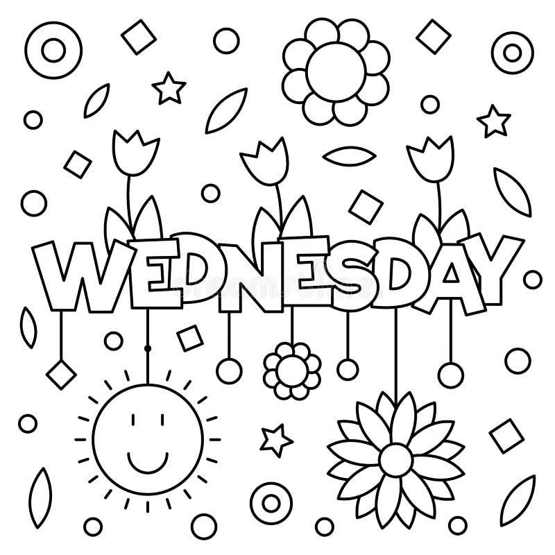 coloring page of wednesday Days of the week wednesday by jan brett coloring page printable