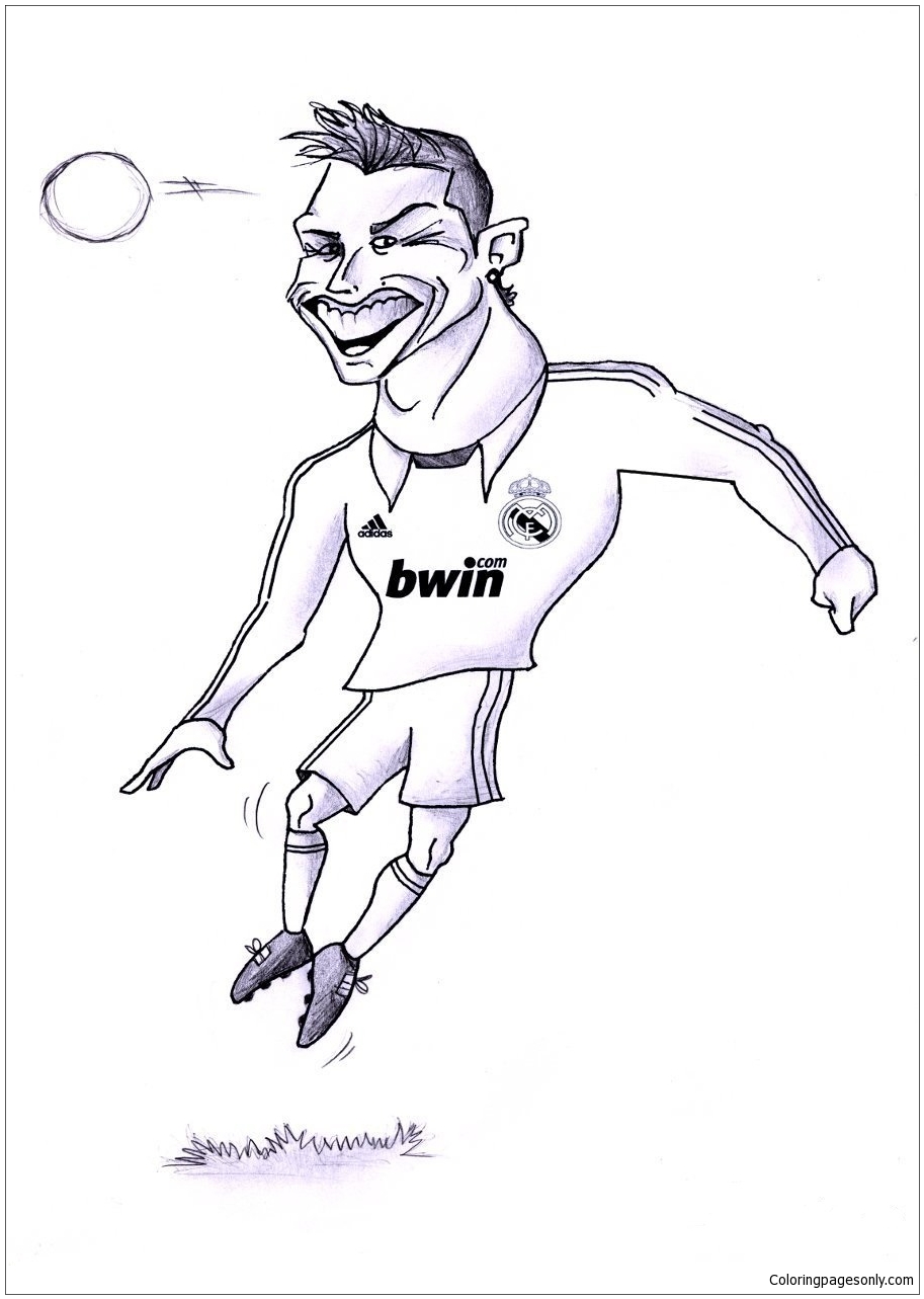 Cristiano Ronaldo-image 11 Coloring Pages - Soccer Players Coloring
