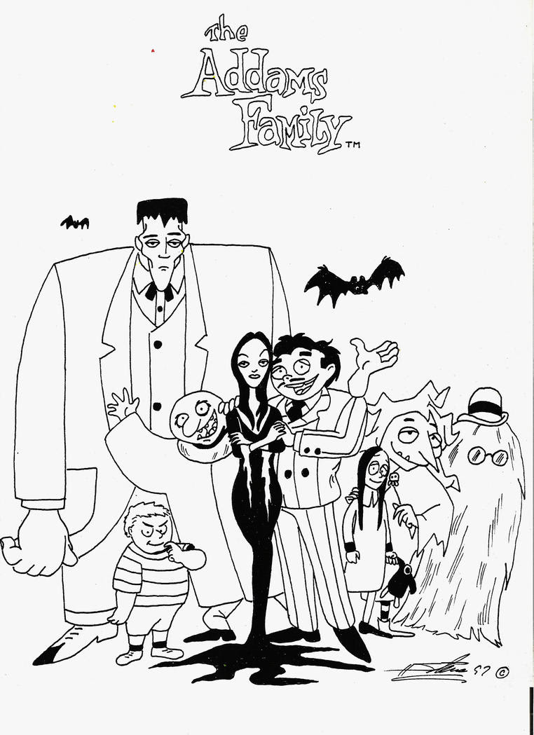 coloring pages of wednesday addams Addams morticia zeh fud wednsday paper