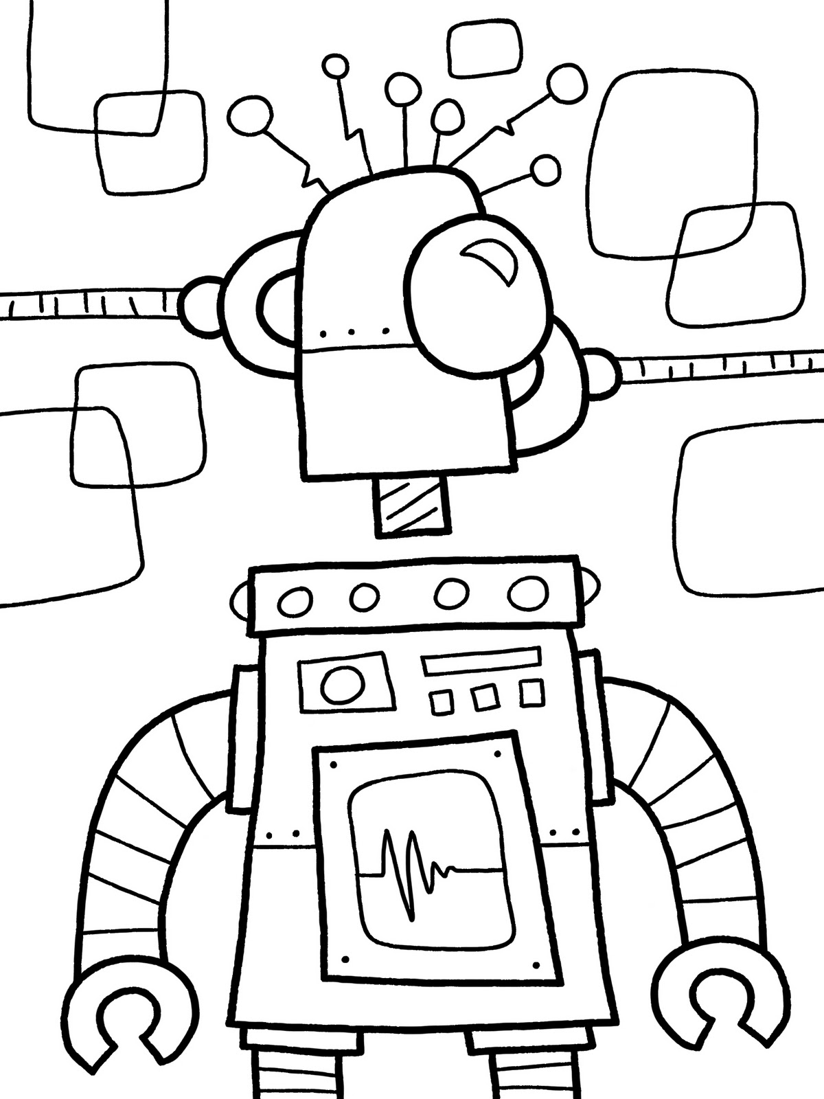 robot coloring pictures free Printable robot coloring pages