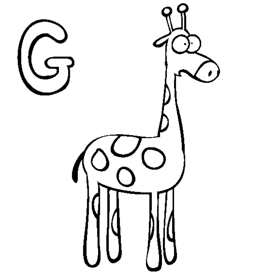 g is for giraffe coloring page Giraffe coloring pages