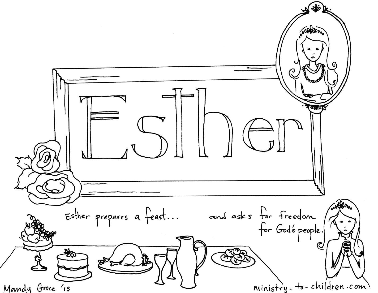 esther coloring pages for kids Picture of queen esther coloring page : kids play color