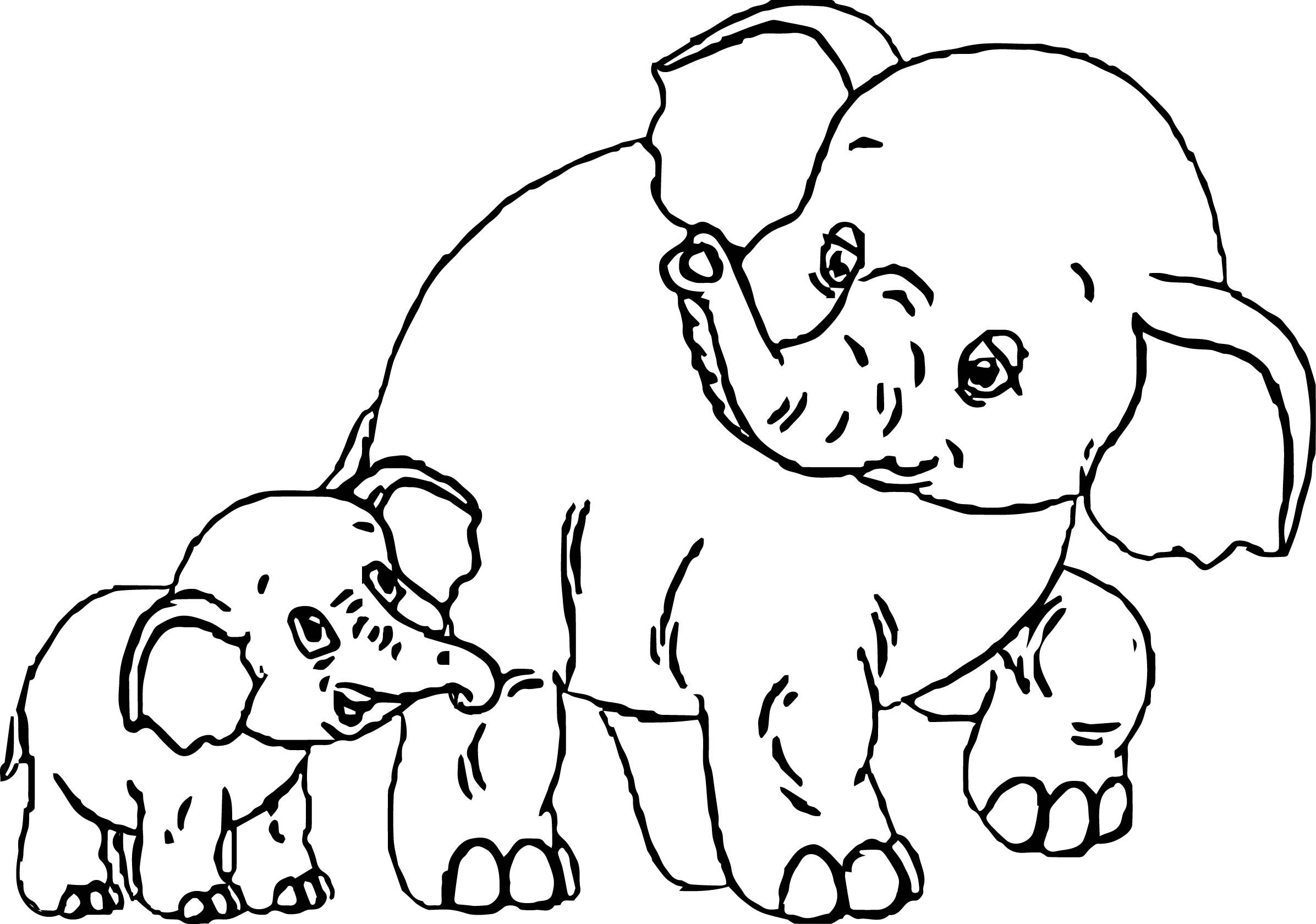 Elephant Coloring Pages - Coloring Home