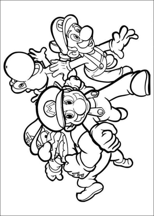 coloring pages of mario and friends Mario coloring super pages kids printable cool