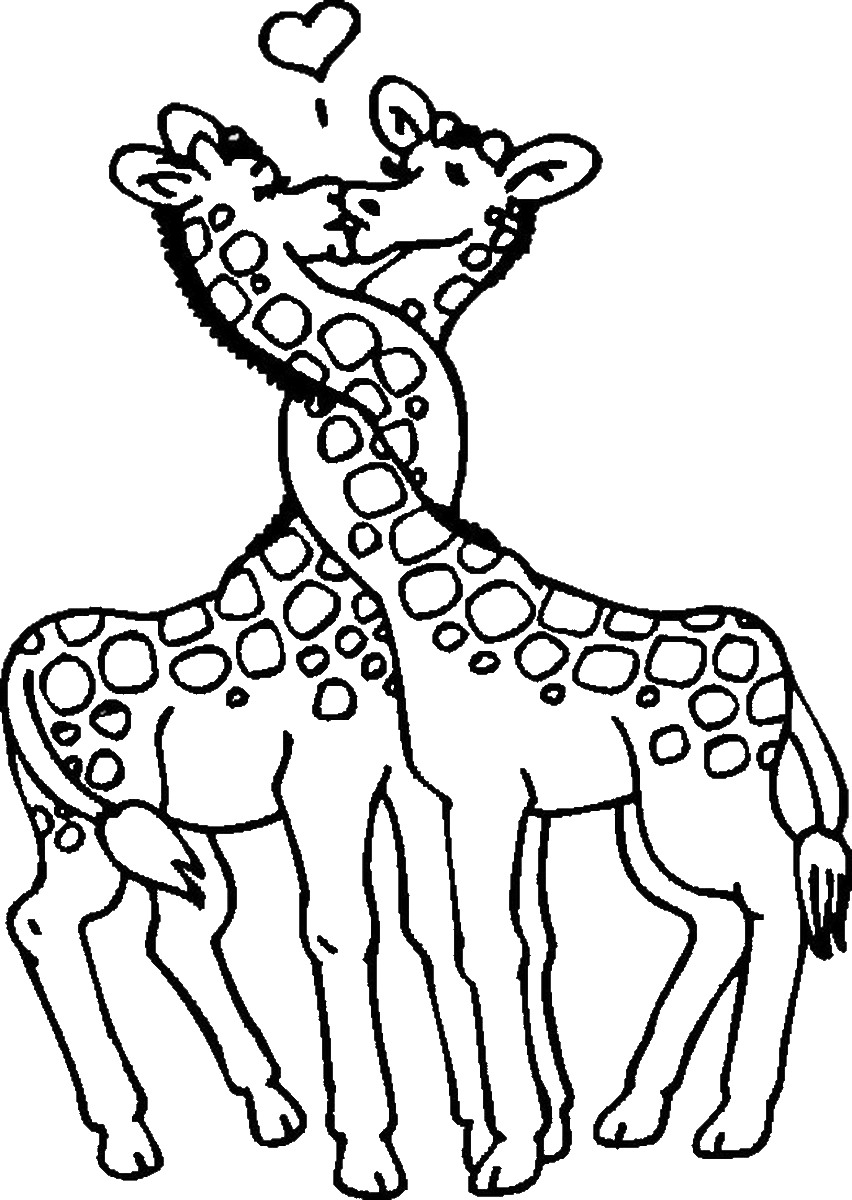 coloring pages giraffe for kids Cute coloring pages of giraffes