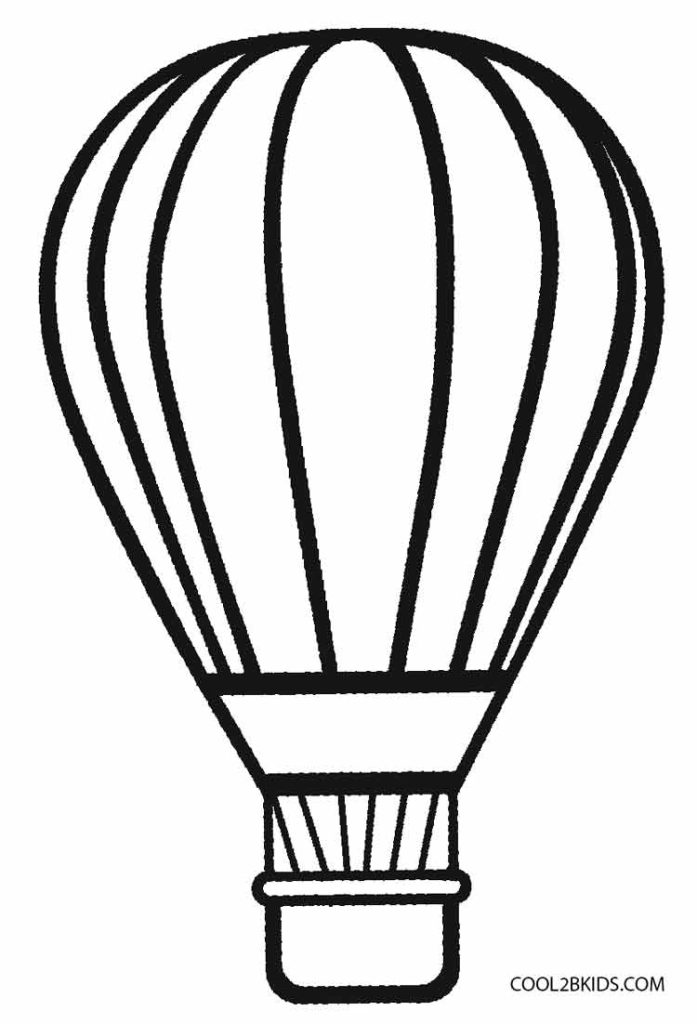 Printable Hot Air Balloon Coloring Pages For Kids