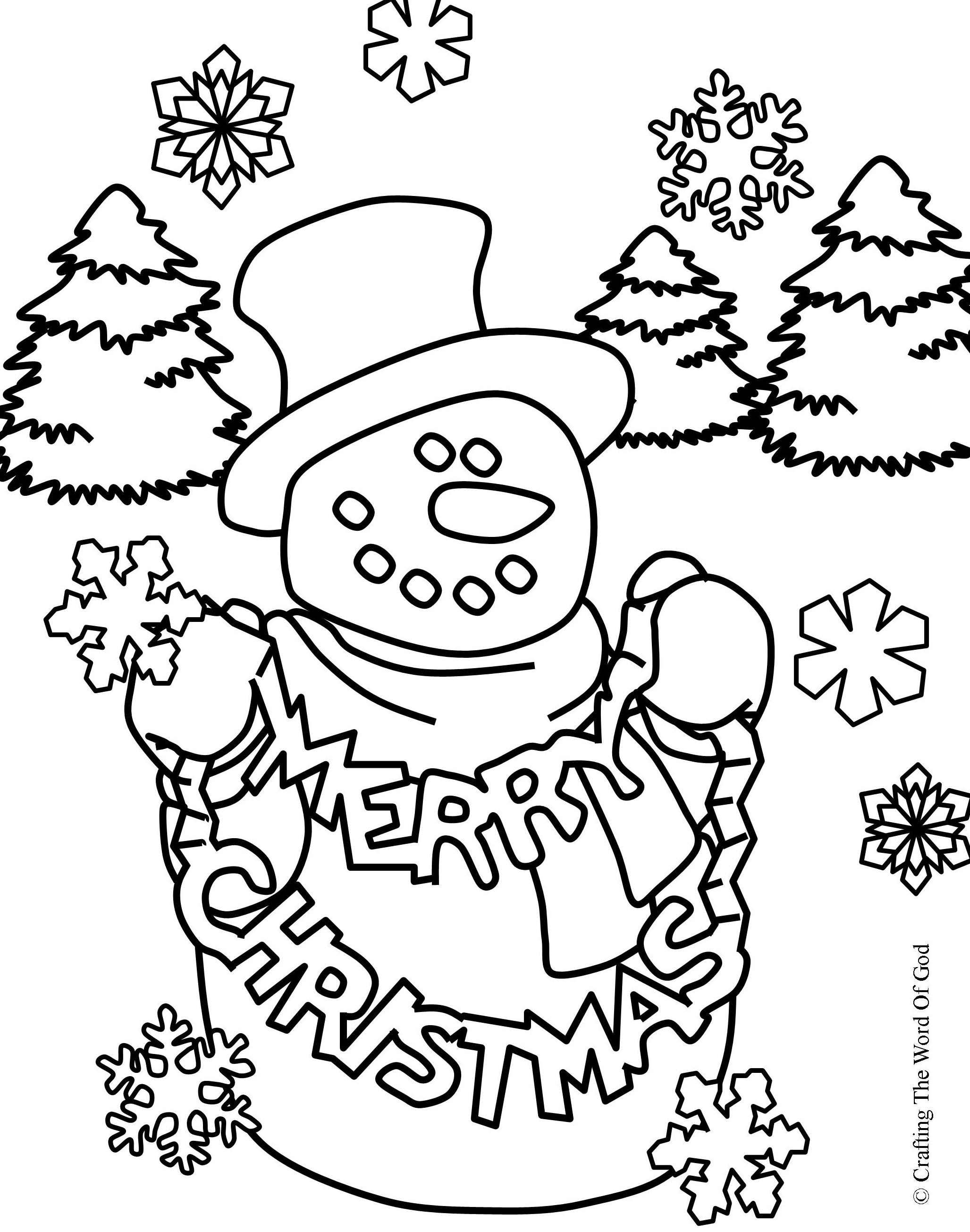 Christmas Coloring Page 2- Coloring Page « Crafting The Word Of God