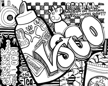 VSCO Pop Culture Coloring Sheet by Art with Ms C | TpT