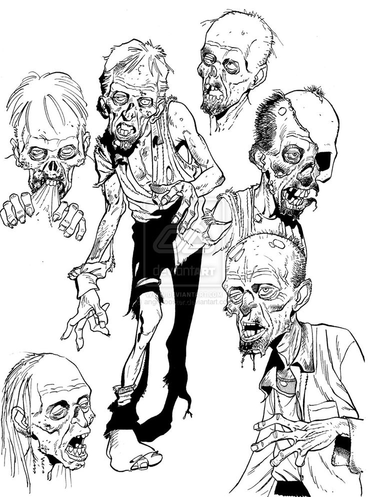 83 best Zombie coloring images on Pinterest | Coloring pages, Drawings