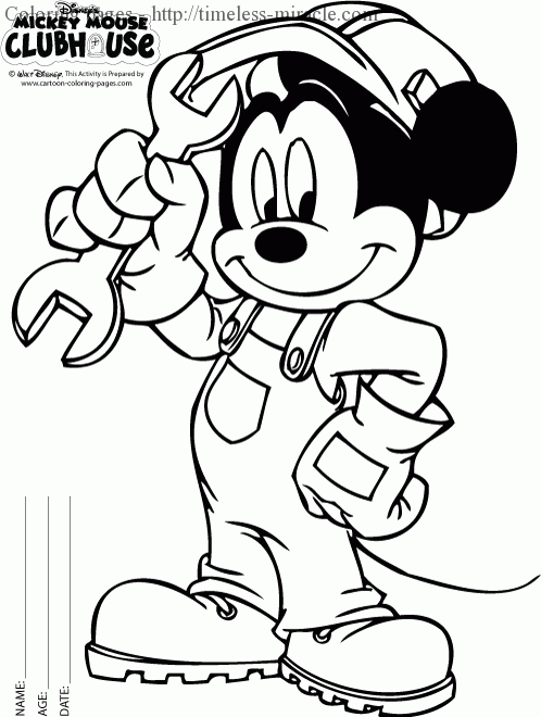 mickey mouse clubhouse coloring page Mickey mouse coloring clubhouse pages sheets disney kids color print printables printable club cartoon