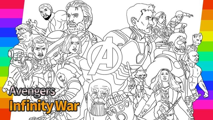 infinity war coloring sheets Avengers infinity war coloring pages thor drawing