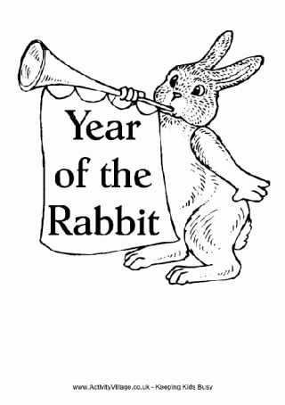 chinese new year rabbit coloring page Chinese new year coloring pages to download and print for free